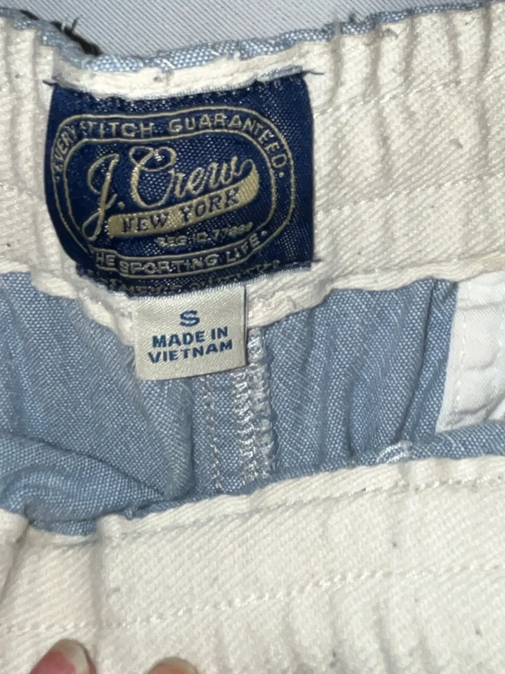 J. Crew Light Blue Shorts Drawstring Waist Side And Back Pockets Size Small